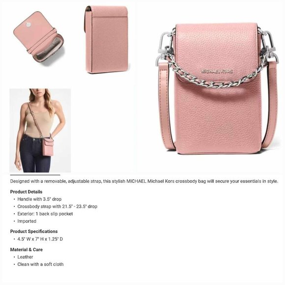 'MICHAEL KORS' LEATHER 'JET~SET' CROSSBODY BAG - Picture 14 of 16